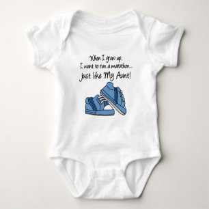 Body Para Bebê Correr maratona como minha tia