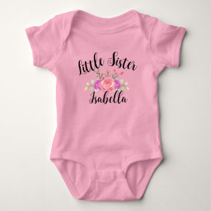 Body Para Bebê Correspondência Floral irmã mais velha irmã mais n