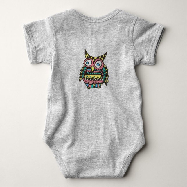 Body Para Bebê coruja (Verso)