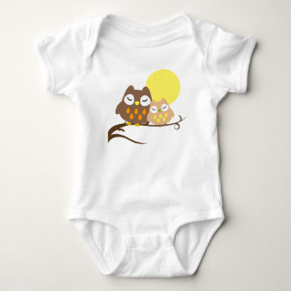 Body Para Bebê Coruja bonito na árvore
