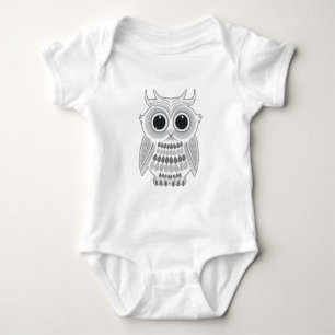 Body Para Bebê Coruja branca