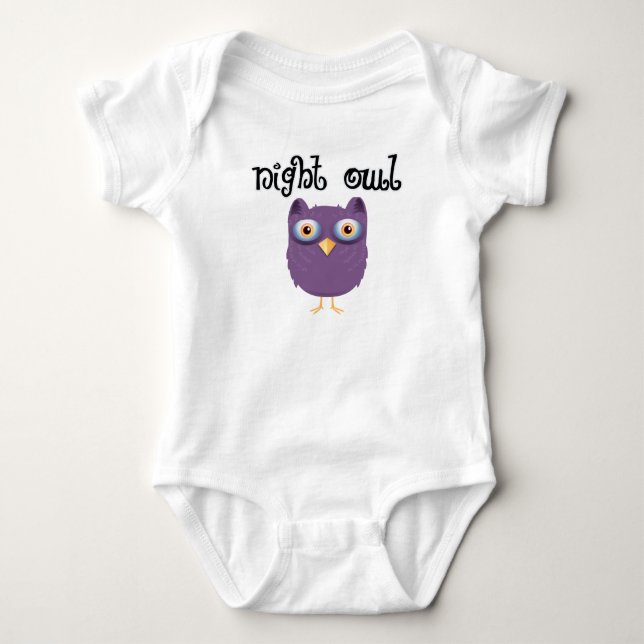 Body Para Bebê Coruja de noite (Frente)