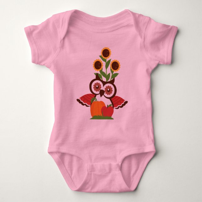 Body Para Bebê Coruja design (Frente)