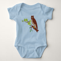 Coruja em um Branch Baby