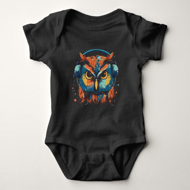 Body Para Bebê Coruja Musical (Frente)