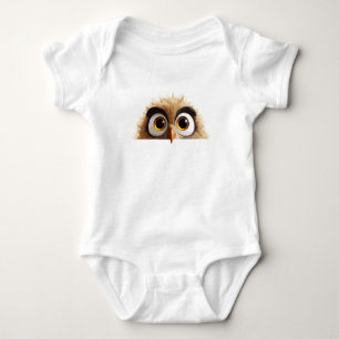 Body Para Bebê Coruja Peeking Bela Adorável Arte de Cartografia A