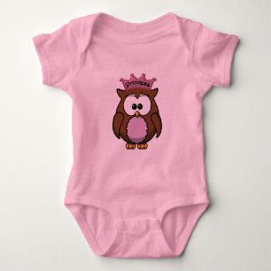 Body Para Bebê coruja princesa