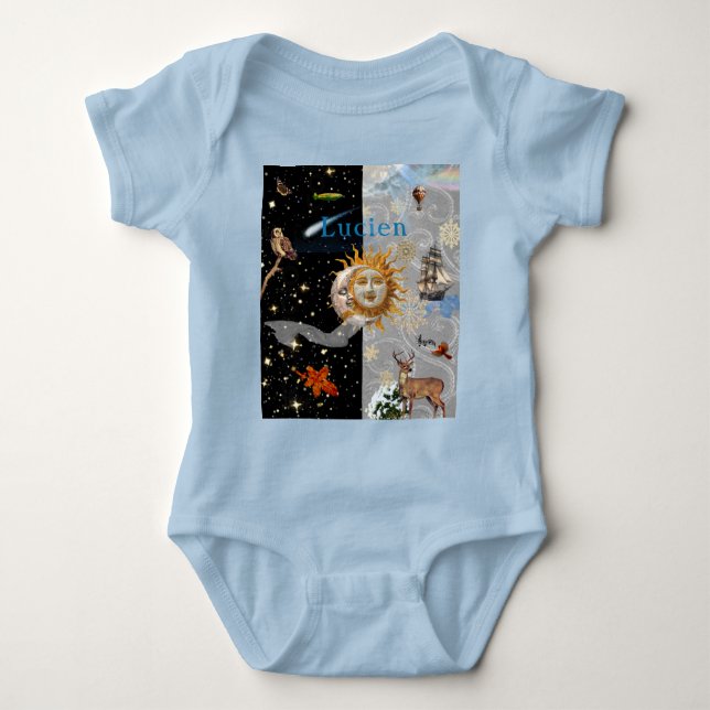 Body Para Bebê  Cosmic Winter Baby Bodysuit (Frente)