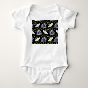 Body Para Bebê Cosmos Daisy Floral Collage Sem Sede