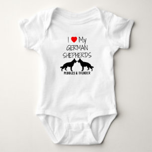 Body Para Bebê Costume Amo Meus German shepherd