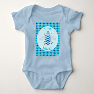 Body Para Bebê Costume azul bonito da abelha do bebé