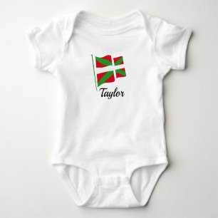 Body Para Bebê Costume, bandeira nacional do país Basque,