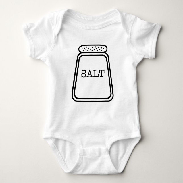 Body Para Bebê Costume de Casal de Sal (Frente)