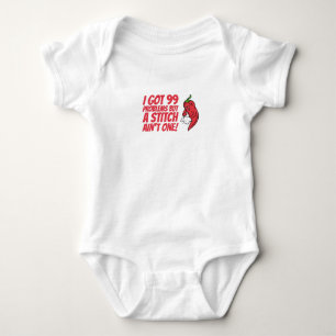 Body Para Bebê Costurar - Tenho 99 problemas, mas um soco não é