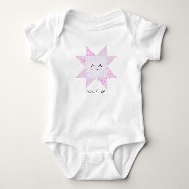 Body Para Bebê Costure Cute peça única (Frente)