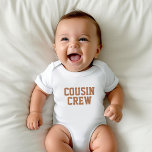 Body Para Bebê Cousin Crew | Crianças Rust Bebê Roupa<br><div class="desc">Roupa personalizado impresso personalizado com gráfico "Cousin Crew" ou outro texto personalizado. Use as ferramentas de design para editar as fontes de texto e as cores ou adicionar suas próprias fotos para criar um design de camiseta personalizada. Selecione entre uma grande variedade de t-shirts, camisolas-cisterna e camisas para homens, mulheres,...</div>