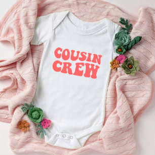 Body Para Bebê Cousin Crew Família de cor-de-rosa pegueira