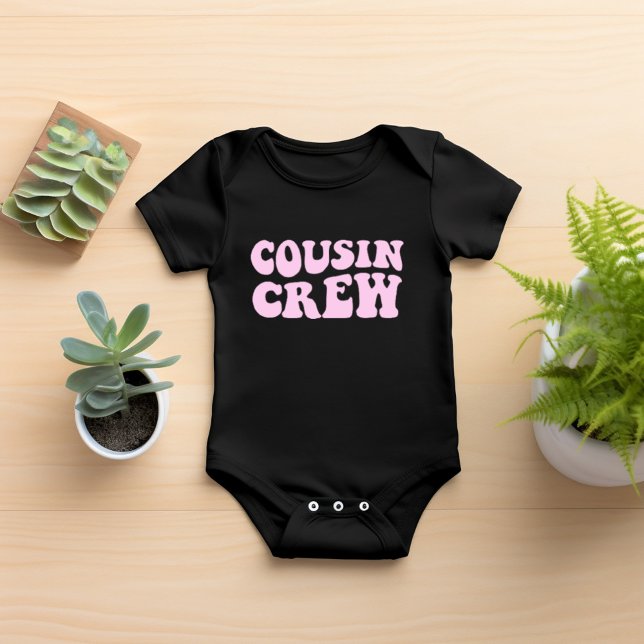 Body Para Bebê Cousin Crew | Família de Correspondência Rosa (Criador carregado)