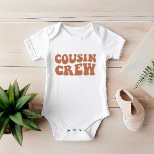 Body Para Bebê Cousin Crew   Família Marrom correspondente