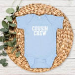 Body Para Bebê Cousin Crew Kids<br><div class="desc">Roupa personalizado impresso personalizado com gráfico "Cousin Crew" ou outro texto personalizado. Use as ferramentas de design para editar as fontes de texto e as cores ou adicionar suas próprias fotos para criar um design de camiseta personalizada. Selecione entre uma grande variedade de t-shirts, camisolas-cisterna e camisas para homens, mulheres,...</div>