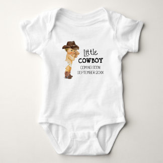 Body Para Bebê Cowboy Brevemente Anunciando Gravidez