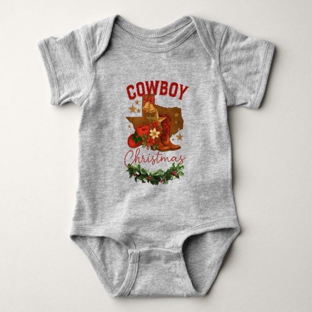 Body Para Bebê Cowboy Christmas (Frente)