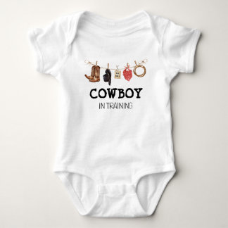 Body Para Bebê Cowboy em treinamento no país ocidental