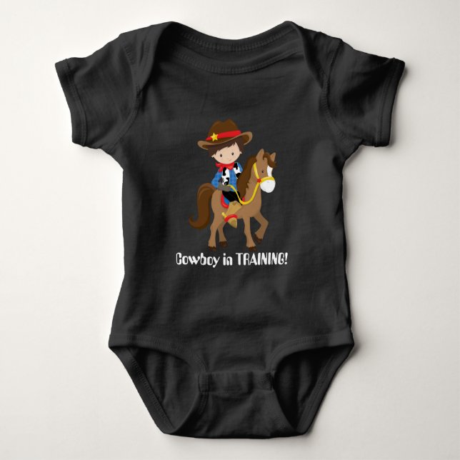 Body Para Bebê Cowboy treinando roupas para bebês (Frente)