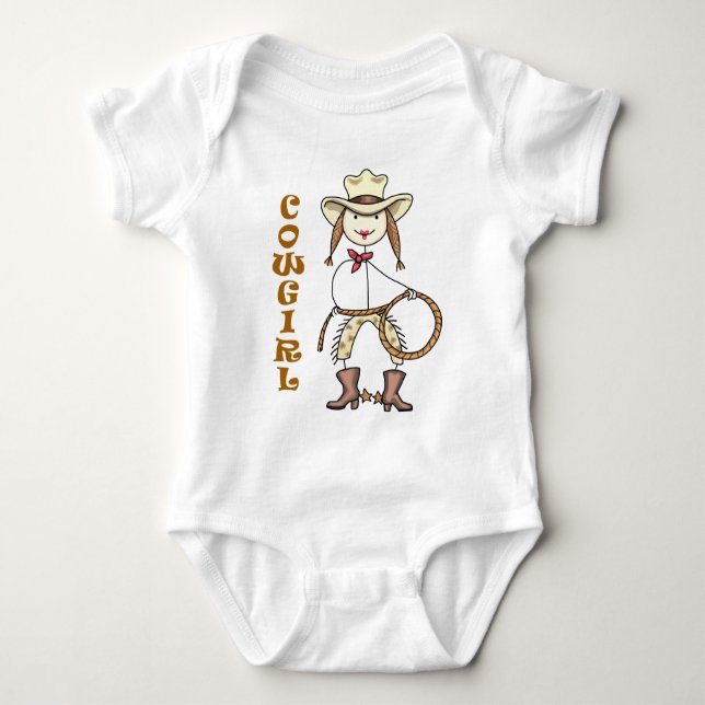 Body Para Bebê Cowgirl (Frente)