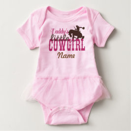 Body Para Bebê "Cowgirl da Mamãe" Bodysuit com Tutu