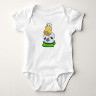 Body Para Bebê Cozinheiro de Páscoa Girafa