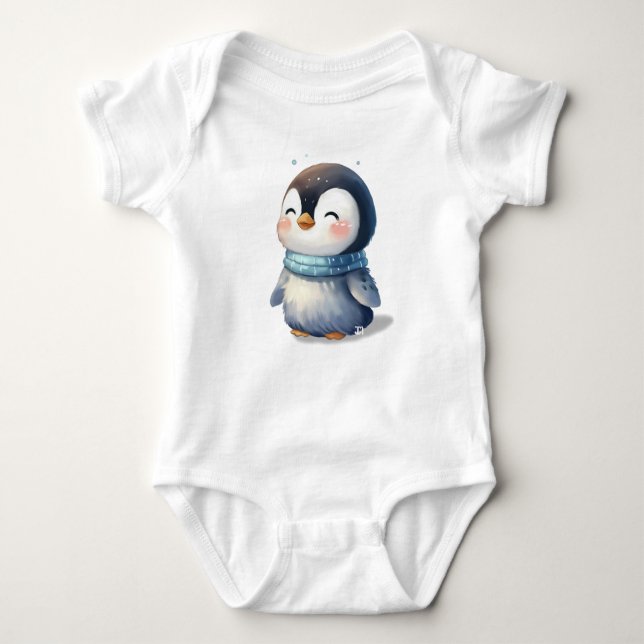 Body Para Bebê Cozy Penguin (Frente)