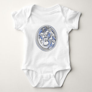 Body Para Bebê Crachá do dragão do estilo do cromo no impressã