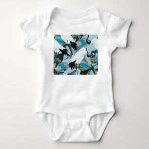 Body Para Bebê Crane & Lotus: Abstrato Vintage