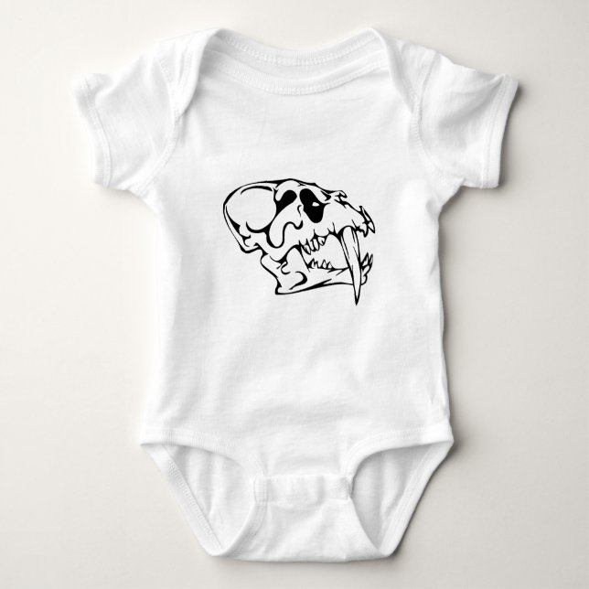 Body Para Bebê Crânio animal (Frente)