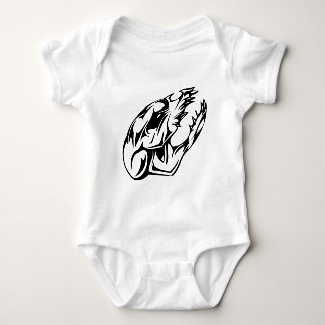 Body Para Bebê Crânio animal (Frente)