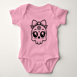 Body Para Bebê Crânio com Arco