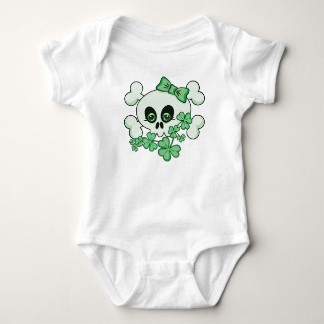 Body Para Bebê Crânio cômodo com amrochas (Frente)