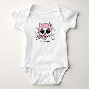Body Para Bebê Crânio de Menina Bonita