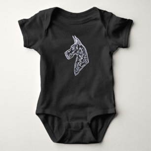 Body Para Bebê Crânio great dane do açúcar no Romper do bebê