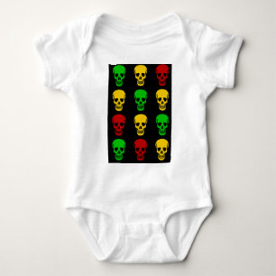 Body Para Bebê Crânios de Rasta