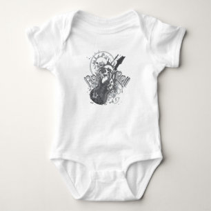 Body Para Bebê Crânios do rolo do n da rocha