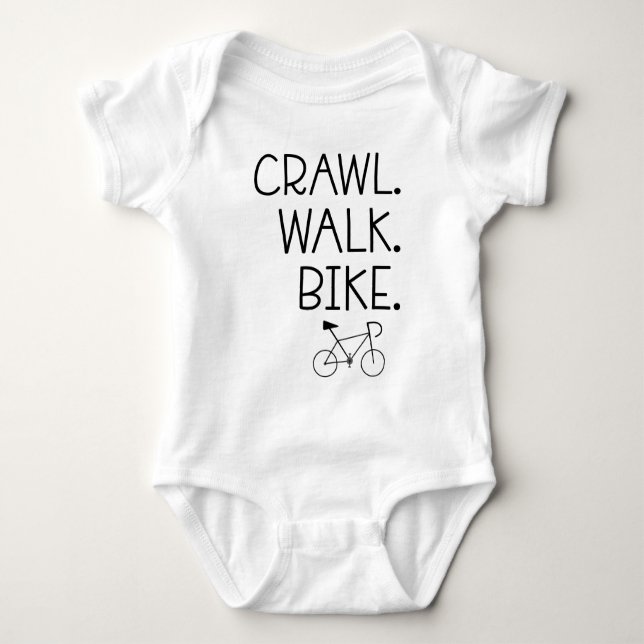 Body Para Bebê Crawl Walk Bike - Cute Bike Rider - Baking (Frente)