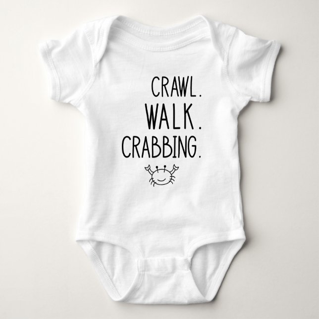Body Para Bebê Crawl Walk Crabbing - Little Crabber (Frente)