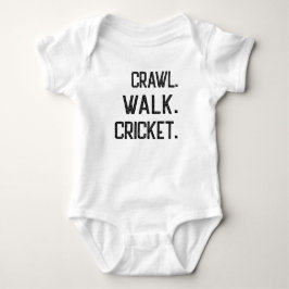 Body Para Bebê Crawl Walk Críquete, Fã de Críquete Fofo