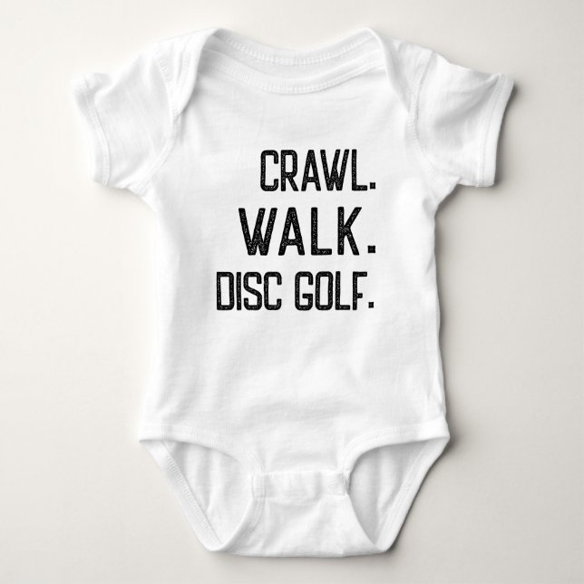 Body Para Bebê Crawl Walk Disc Golf, Golfe em Disco Bonito (Frente)