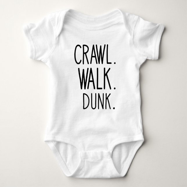 Body Para Bebê Crawl Walk Dunk - Basquetebol (Frente)