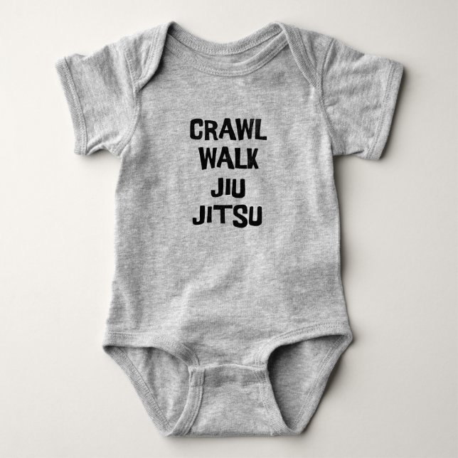Body Para Bebê Crawl Walk Jiu-Jitsu Funny (Frente)