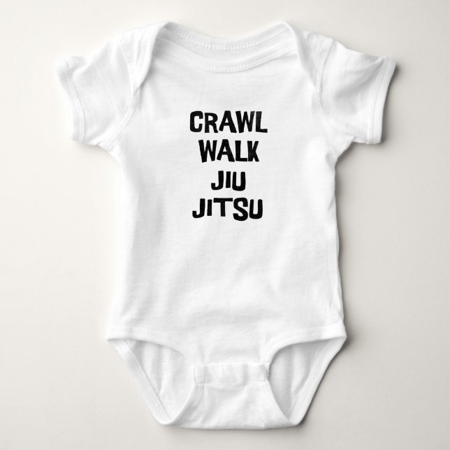 Body Para Bebê Crawl Walk Jiu-Jitsu Funny (Frente)