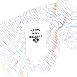 Body Para Bebê Crawl Walk Pickleball Engraçado Vestuário Novo